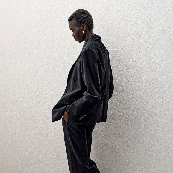 J. Crew Alexandra blazer in velvet black size 18 XL XXL braided trim CF274 - Picture 4 of 14